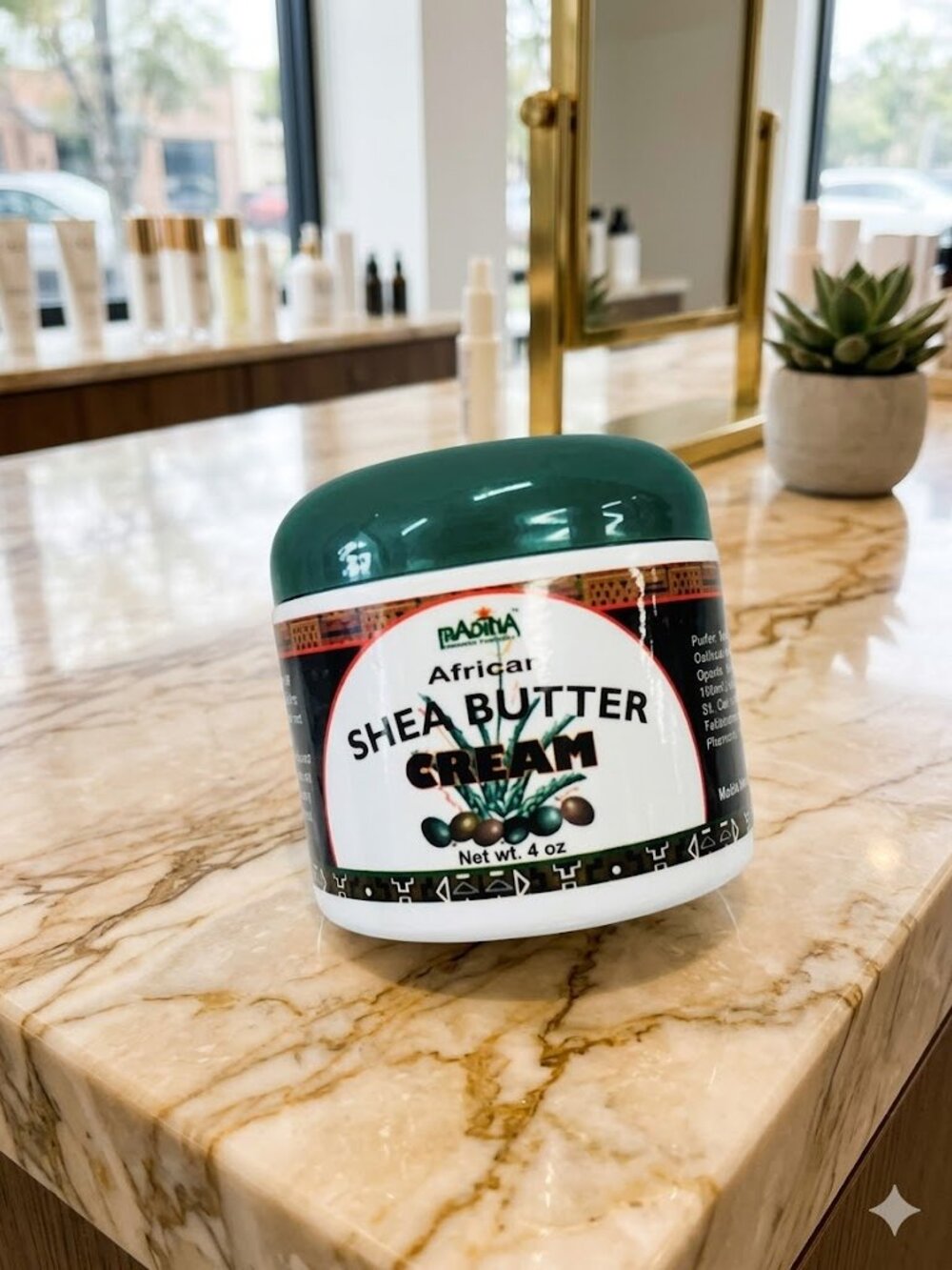 African Shea Butter Cream 4oz | Moisturizing Body Cream for Dry Skin | Natural S